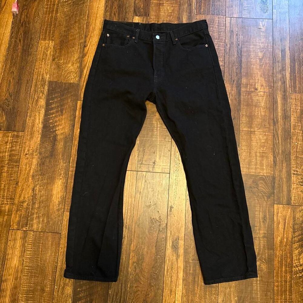 Black Button Fly Levis 501 jeans size 34x30